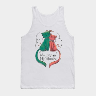 My Cats Are My Valentine Tank Top